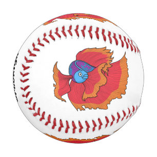 Cute Siamese fighting fish betta cartoon  Baseball