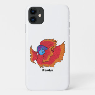 Cute Siamese fighting fish betta cartoon  Case-Mate iPhone Case