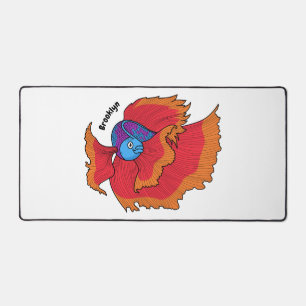Cute Siamese fighting fish betta cartoon Desk Mat
