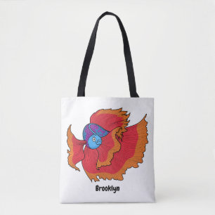 Cute Siamese fighting fish betta cartoon Tote Bag