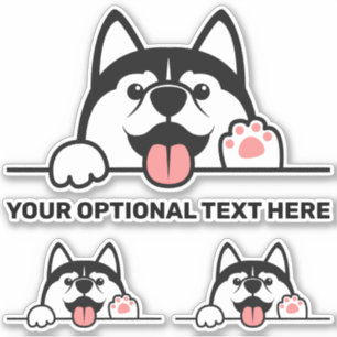 Cute Siberian Husky custom text