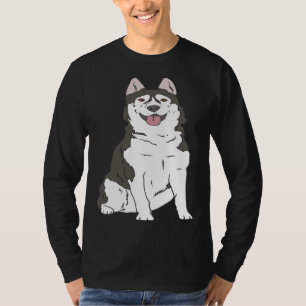 Cute Siberian Husky dog  Husky graphics T-Shirt