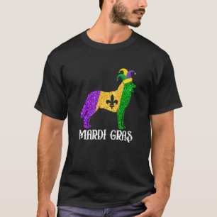 Cute Siberian Husky Dog Lover Mardi Gras Party Jes T-Shirt