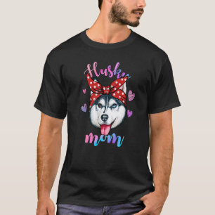 Cute Siberian Husky Dog Mum Mama Puppy  Mother T-Shirt