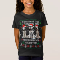 Cute Siberian Husky Dog Oh Christmas Tree Ugly Xma