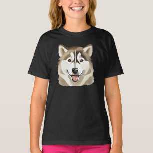 Cute Siberian Husky Dog Wolf Funny huskies Dog MOM T-Shirt