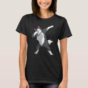 Cute Siberian Husky For Men Women Dabbing Huskies T-Shirt