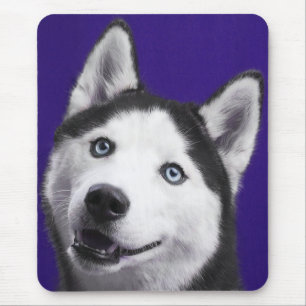 Cute Siberian Husky Puppy Dog Lover Huskies Mouse Pad