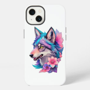 Cute Siberian Husky with flowersiPhone / iPad case