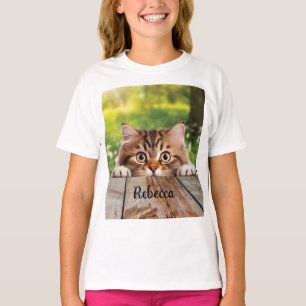Cute Siberian Peek Cat T-Shirt