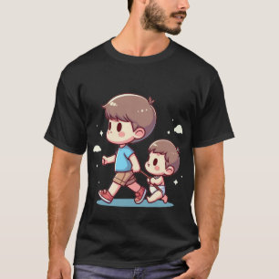Cute Sibling Adventure -Big Brother & Baby Bonding T-Shirt