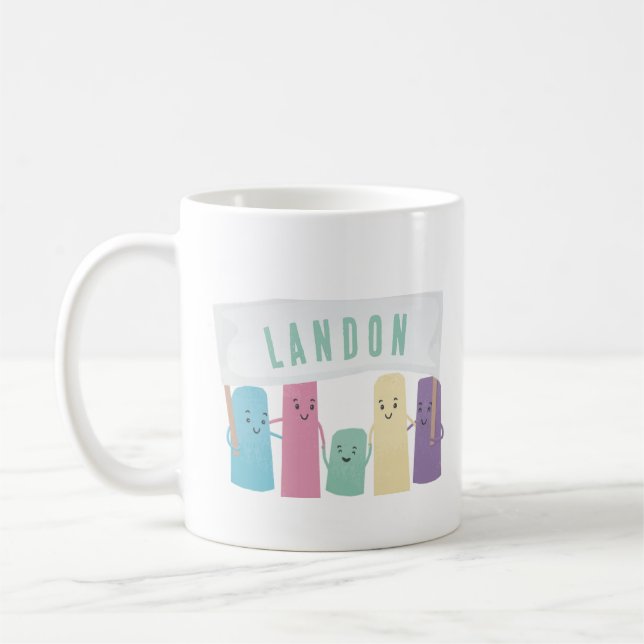 Cute Sidewalk Chalk with custom sign Coffee Mug (Left)