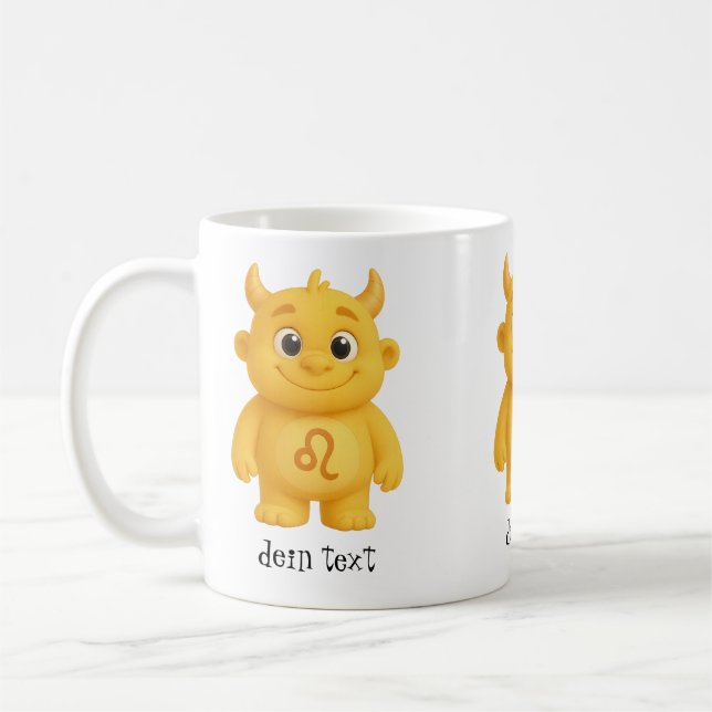 cute sign Monster Löwe Coffee Mug (Left)