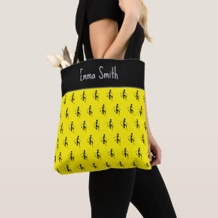 Cute Silhouette athlete Pattern Tote Bag