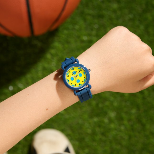 Cute silicone pickleball watch for sporty children (Wrist)