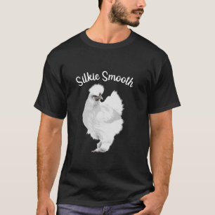 Cute Silkie Chicken Design For Men Women Kids Silk T-Shirt