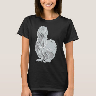 Cute Silkie Silky Chicken Wearing Pear Necklace T-Shirt