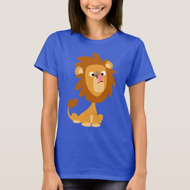 Cute Silly Cartoon Lion! Women T-shirt (Front)