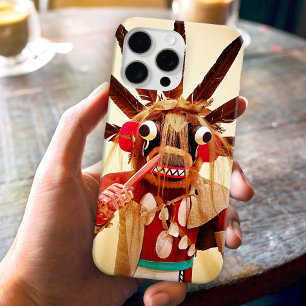 Cute silly funny face wood kachina doll photo iPhone 16 pro max case