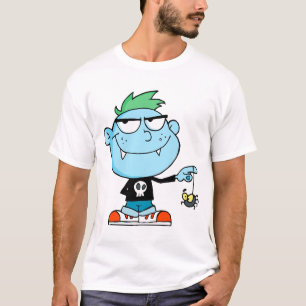 cute silly funny vampire kid cartoon character T-Shirt