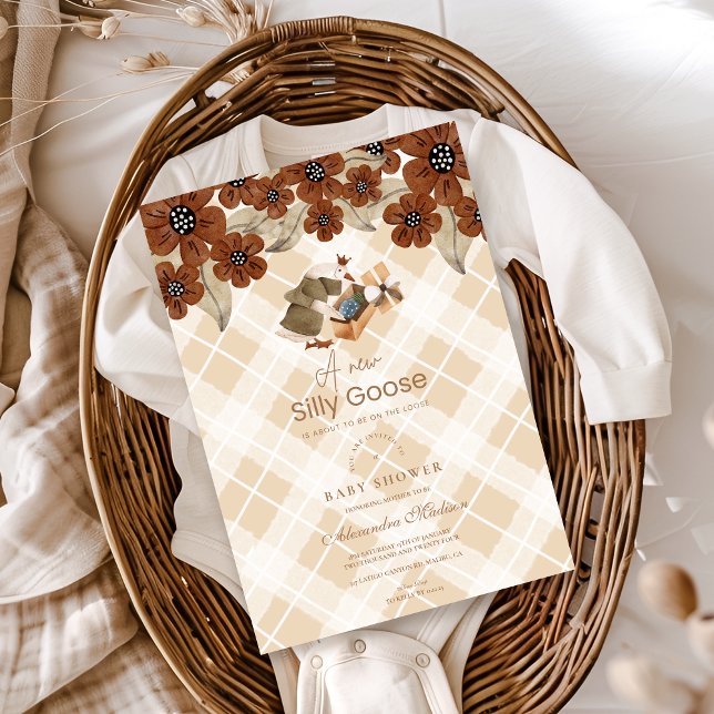 Cute Silly Goose Baby Shower  Invitation (Creator Uploaded)