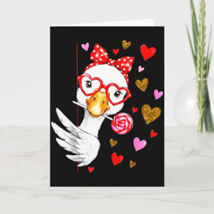 Cute Silly Goose Coquette Bow Valentines Day Men W Card