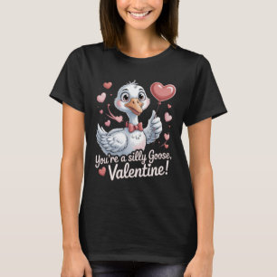 Cute Silly Goose Valentine Shirt - Funny Heart Bal