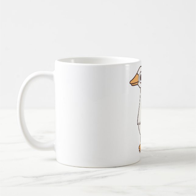 Cute Silly Looking Goose Coffee Mug (Left)