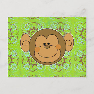 Cute Silly Monkey Face Postcard