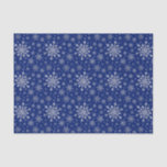 Cute Silver Grey Christmas Snowflakes on Blue  Tissue Paper<br><div class="desc">Mixed sized pretty silver grey snowflakes are scattered throughout this Christmas seasonal pattern. This cute festive design with a blue background is sure to please any age and perfect for anyone who likes traditional xmas patterns.</div>