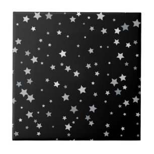 Cute Silver Stars pattern   Any background color  Tile