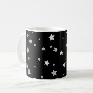 Cute Silver Stars pattern Any background colour Coffee Mug