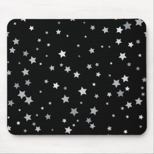 Cute Silver Stars pattern   Any background colour  Mouse Pad