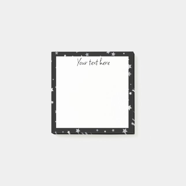 Cute Silver Stars pattern | Any background colour  Post-it Notes (Front)