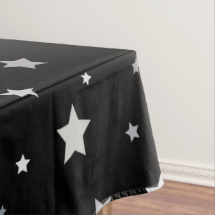 Cute Silver Stars pattern Any background colour Tablecloth
