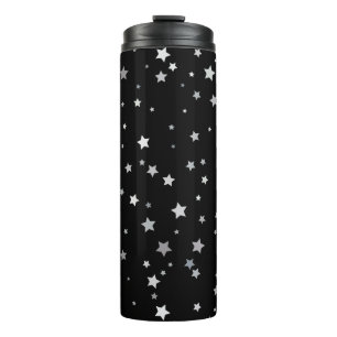 Cute Silver Stars pattern   Any background colour  Thermal Tumbler