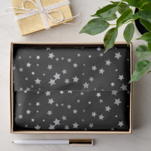 Cute Silver Stars pattern Any background colour Tissue Paper