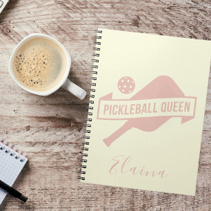 Cute Simple Aesthetic Modern Pickleball Notebook
