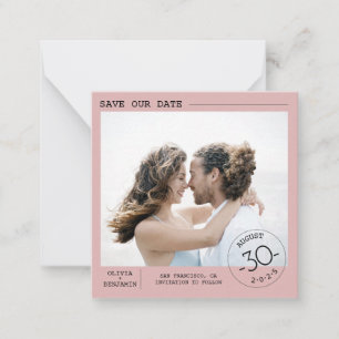 Cute Simple and Elegant Save the Date Photo Card