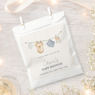 Cute Simple Boho Clothesline Baby Shower  Favour Bags