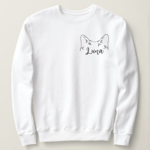 Cute Simple Custom Name Snowshoe Cat Mom  Sweatshirt