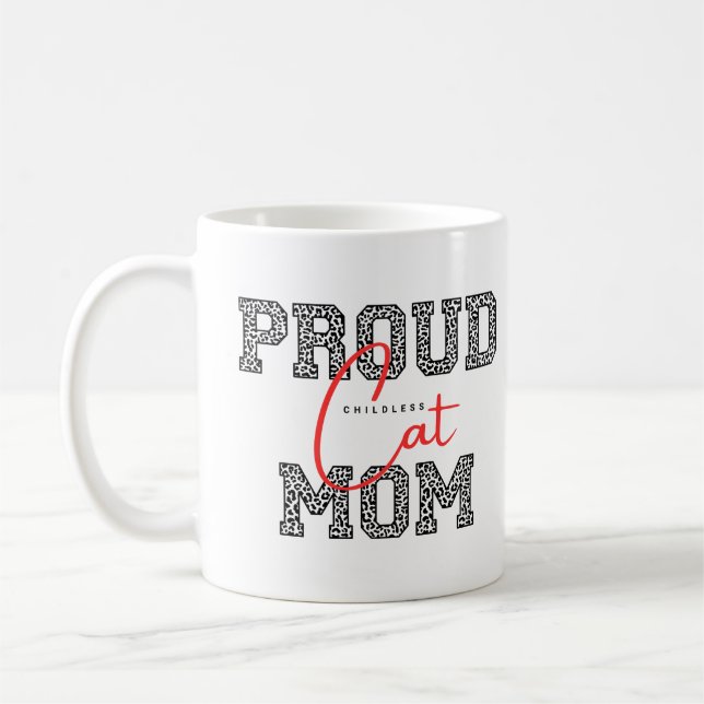 Cute simple design cat mum coffee mug (Left)