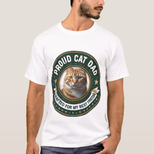 Cute Simple Design Custom Cat Dad Cat Lover T-Shirt
