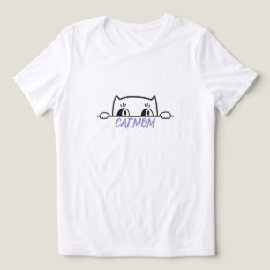 Cute simple design womens black cat lover mom Tri-Blend shirt