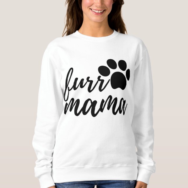 Cute simple design womens black cat lover mum  sweatshirt (Front)