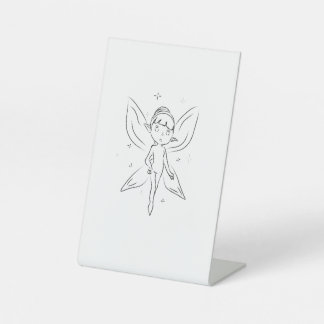Cute simple fairy for desk pedestal sign