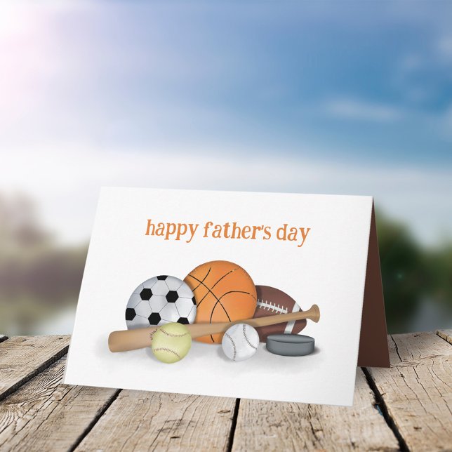 Cute Simple Father's Day Sports Ball All Star Fan  Card (Creator Uploaded)