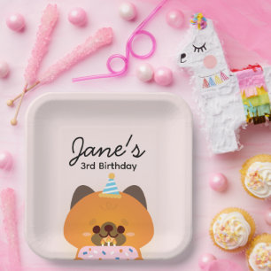 Cute Simple Fun Birthday Party Paper Plate