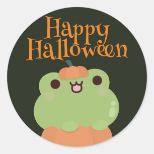 Cute Simple Fun Halloween Party Classic Round Sticker