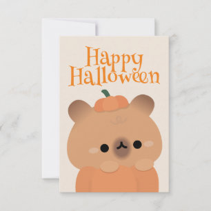 Cute Simple Fun Halloween Party Thank You Card